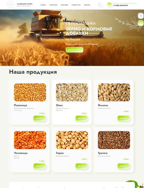 Готовый Сайт-Бизнес № 5423929 - Зерно и зерноотходы (Превью)