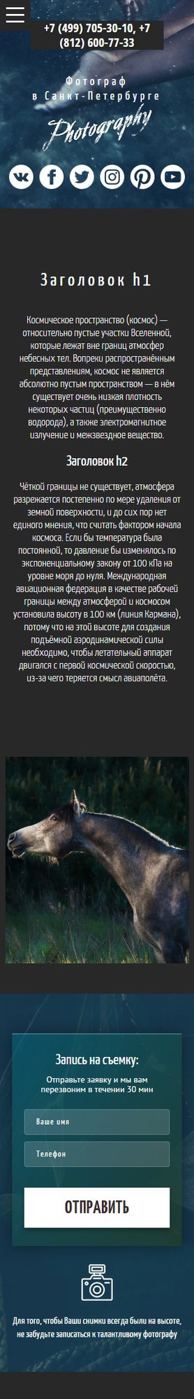 Мобильная версия дизайна № 61565