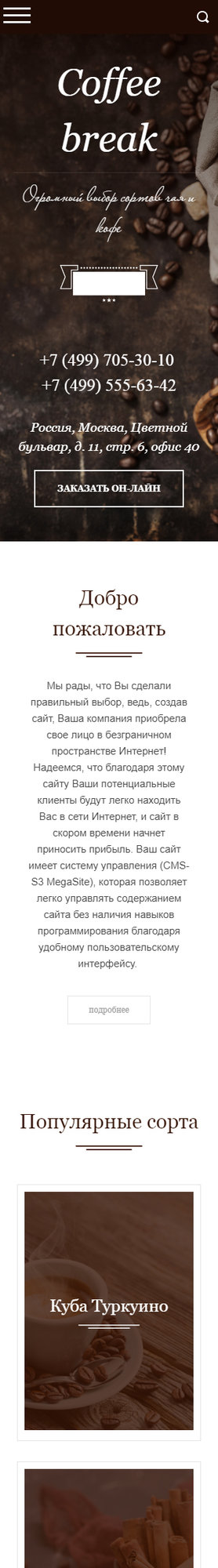 Мобильная версия дизайна № 67047