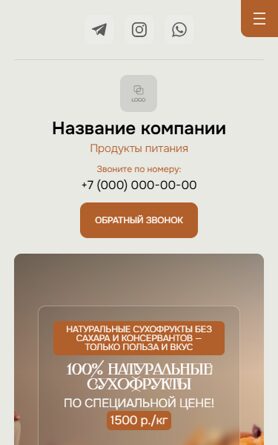 Мобильная версия дизайна № 104347