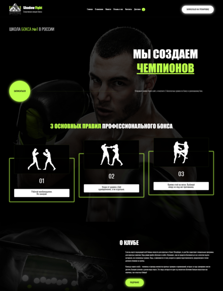 Готовый Сайт-Бизнес № 2751420 - Спортивная секция бокса (Превью)
