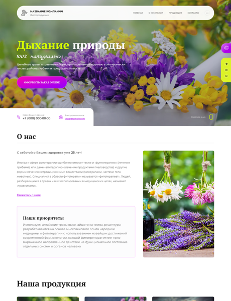 Готовый Сайт-Бизнес № 3035813 - Фитопродукция (Превью)
