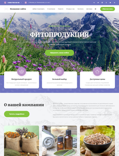 Готовый Сайт-Бизнес № 3609893 - Фитопродукция (Превью)