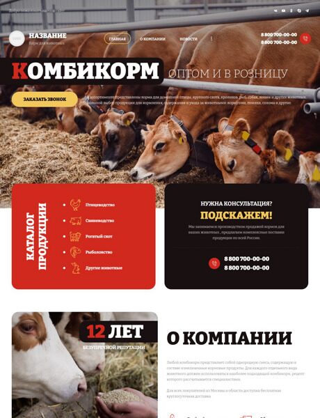 Готовый Сайт-Бизнес № 3992601 - Корма и продукты для животных (Превью)