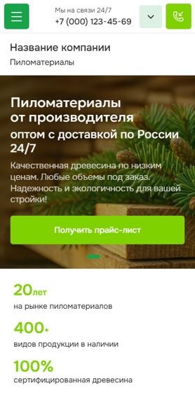 Мобильная версия дизайна № 101414