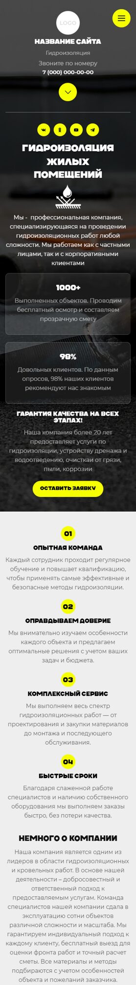 Мобильная версия дизайна № 101776